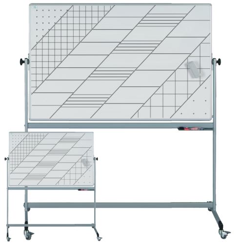 Pojízdná magnetická tabule EkoTAB, oboustranný potisk