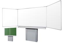 Školní tabule EkoTAB Triptych ZBBBZ na zvedacím stojanu AL - Montáž zdarma !!! 200/400x120cm