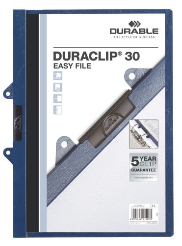 Rychlovazač DURACLIP® EASY FILE 30 A4, balení 25ks tmavě modrá