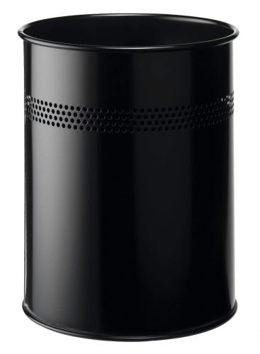 Koš na papír kovový 15L kulatý s perforací 30 mm