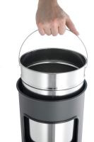Koš na papír kovový 17L kulatý s popelníkem (3)