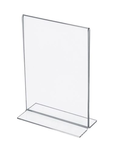 Plexi stojánek na stůl oboustranný typu T -  na výšku