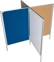 Oboustranná textilní tabule EkoTAB PARAVAN, žlutá