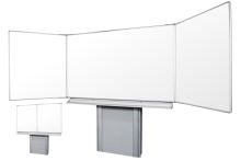 Školní tabule EkoTAB Triptych BBBBB na zvedacím stojanu AL - Montáž zdarma !!! 200/400x120cm
