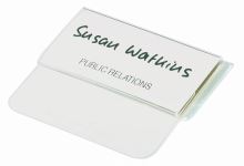 Jmenovka DURABLE se zasunovací klopou, 75x40mm, balení 25ks Jmenovka DURABLE se zasunovací klopou, 75x40mm, balení 25ks