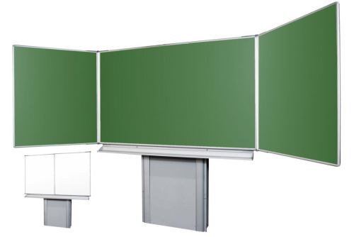 Školní tabule EkoTAB Triptych BZZZB na zvedacím stojanu AL - Montáž zdarma !!!