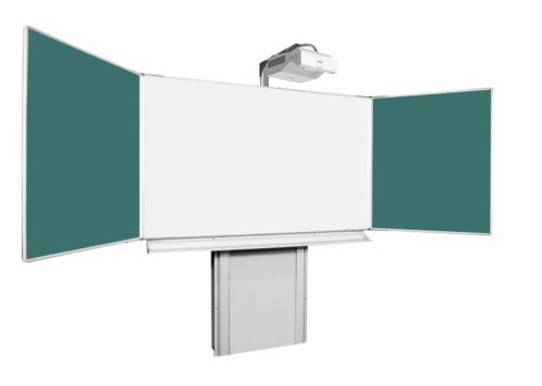Dotyková interaktivní tabule EPSON EB-760Wi + Triptych 200x120cm na zvedacím stojanu