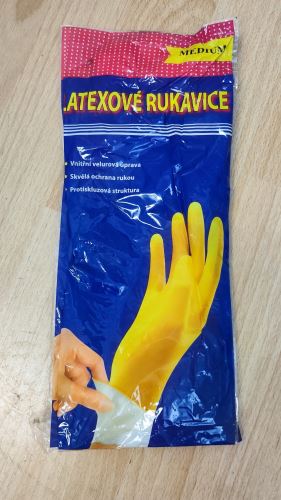 Latexové rukavice - žluté