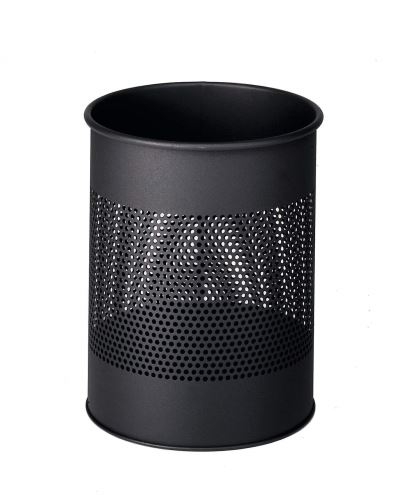 Koš na papír kovový 15L kulatý s perforací 165 mm