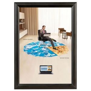 Černý kliprám s ostrýmy rohy 25 mm