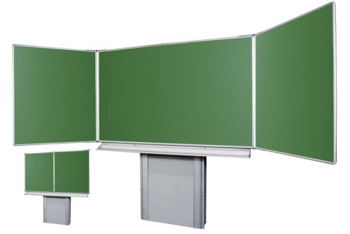 Školní tabule EkoTAB Triptych ZZZZZ na zvedacím stojanu AL - Montáž zdarma !!!