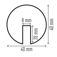 Ochranný profil hran E8R, balení 5ks (1)