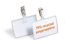 Jmenovka DURABLE Click-Fold s klipem, 90x54mm, balení 25ks Jmenovka DURABLE Click-Fold s klipem, 90x54mm, balení 25ks