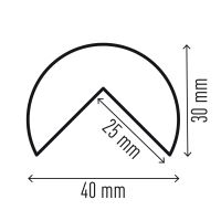 Ochranný profil rohu C25R, balení 5ks (1)