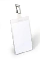 Jmenovka DURABLE s klipem 90x60 mm 25ks (1)