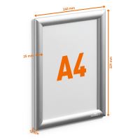 Hliníkový kliprám DURABLE – stříbrný, nástěnný (2)