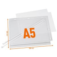 Voděodolná kapsa A5 se stahovacími pásky balení 5ks (1)