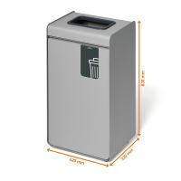 Odpadkový koš na recyklaci DURASORT® 55L směsný odpad (12)