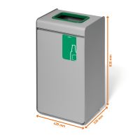 Odpadkový koš na recyklaci DURASORT® 55L sklo (11)