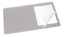 Podložka na stůl s průhlednou klopou 400 x 530 mm šedá
