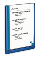 Dveřní cedulka CLICK SIGN A4 na výšku tmavě modrá