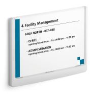 Dveřní cedulka CLICK SIGN A5 na šířku bílá