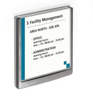 Dveřní cedulka CLICK SIGN 149x148.5 mm frafitová