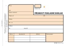 Příjmový doklad A6, samopropisovací, číslovaný, 3 x 25 listů (1)