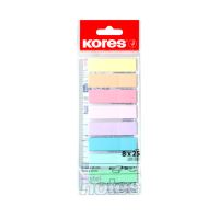 Pastelové záložky Index Strips na pravítku 45x12 mm / 8 barev / 25 lístků á barva, polybag (1)