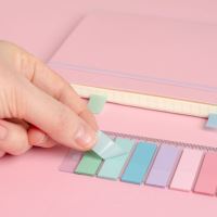 Pastelové záložky Index Strips na pravítku 45x12 mm / 8 barev / 25 lístků á barva, polybag (3)