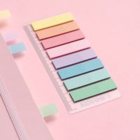 Pastelové záložky Index Strips na pravítku 45x12 mm / 8 barev / 25 lístků á barva, polybag (4)