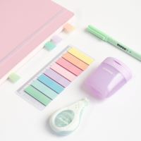Pastelové záložky Index Strips na pravítku 45x12 mm / 8 barev / 25 lístků á barva, polybag (6)