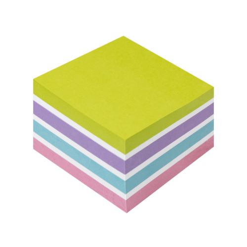 Pastelové bločky CUBO 450 lístků 75x75mm, mix barev recyklované