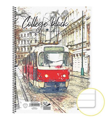 Blok A4 Notes, kroužkový, linka, college 50ls