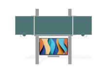 Sestava LCD na pylonu 290cm s tabulí TRIPTYCH K 200x100 ZZZZZ Optoma 3 65"