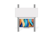 Sestava LCD na pylonu 290cm s tabulí MAN K Optoma 65" Sestava LCD na pylonu 290cm s tabulí MAN K Optoma 65"