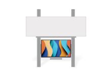 Sestava LCD na pylonu 290cm s tabulí MAN K 300x100 Optoma 3 65"