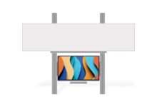 Sestava LCD na pylonu 290cm s tabulí MAN K 400x100 Optoma 3 65"
