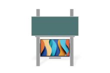 Sestava LCD na pylonu 290cm s tabulí ŠKOL K 240x100 Optoma 3 65"