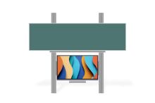 Sestava LCD na pylonu 290cm s tabulí ŠKOL K 350x100 Optoma 3 65"