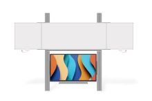 Sestava LCD na pylonu 290cm s tabulí TRIPTYCH 240x100 BBBBB Optoma 3 75"
