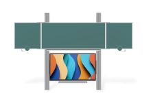 Sestava LCD na pylonu 290cm s tabulí TRIPTYCH 240x100 ZZZZZ Optoma 3 75"