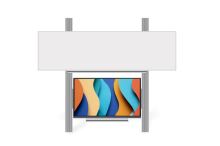 Sestava LCD na pylonu 290cm s tabulí MAN K 350x100 Optoma 3 75"