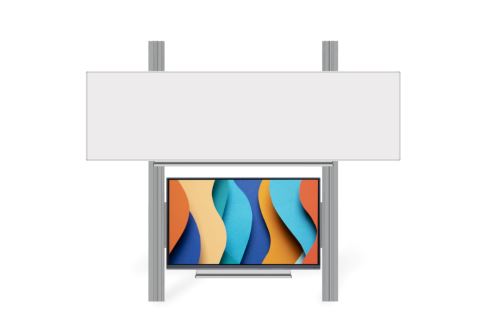 Sestava LCD na pylonu 290cm s tabulí MAN K Optoma 75"