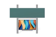 Sestava LCD na pylonu 290cm s tabulí ŠKOL K 350x100 Optoma 3 75"