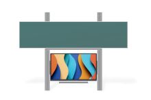 Sestava LCD na pylonu 290cm s tabulí ŠKOL K  400x100 Optoma 3 75"
