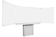 Školní tabule EkoTAB Triptych BBBBB na zvedacím stojanu AL - Montáž zdarma !!! 180/360x120cm