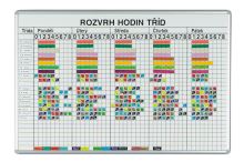 Magnetická školní rozvrhová tabule EkoTAB pro 26 tříd – 100 × 70 cm (2)