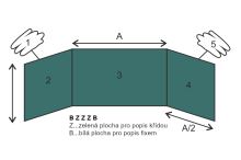 Školní tabule na fixy a křídy TRIPTYCH - BZZZB (2)